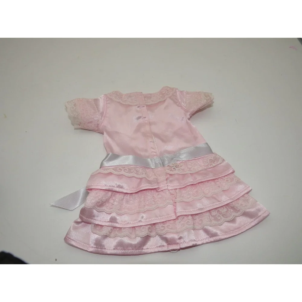 American Girl Samantha Frilly Frock Pink Satin Lace Dress Boots Hair Bow Set